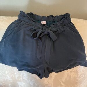 Women's Navy Blue Ruffle Shorts